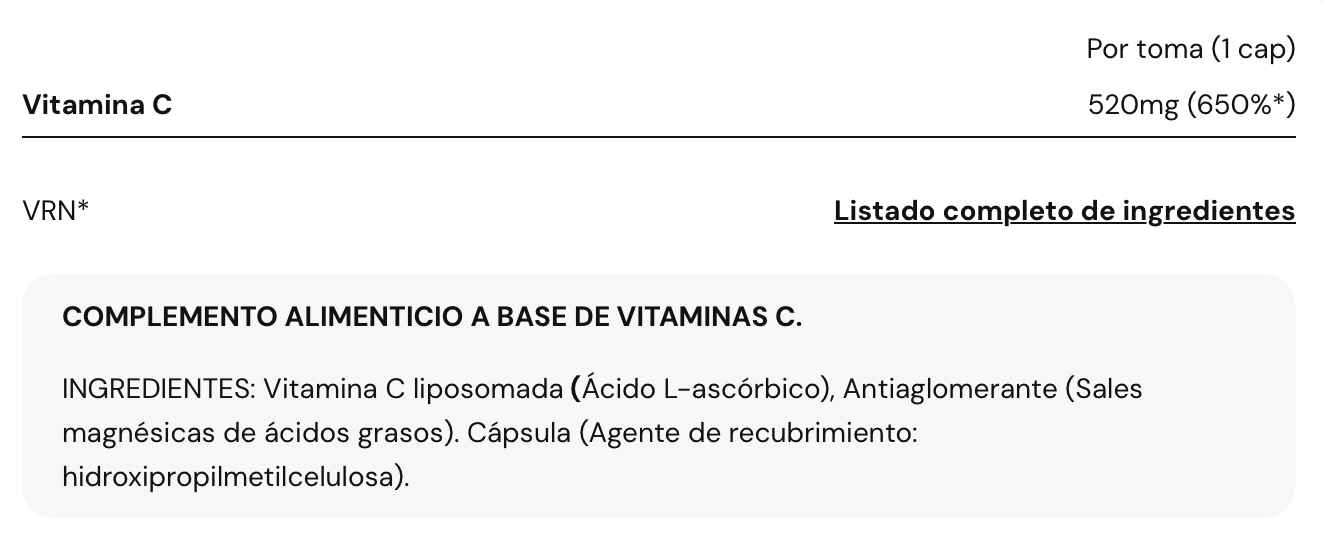 C liposomal vitamins